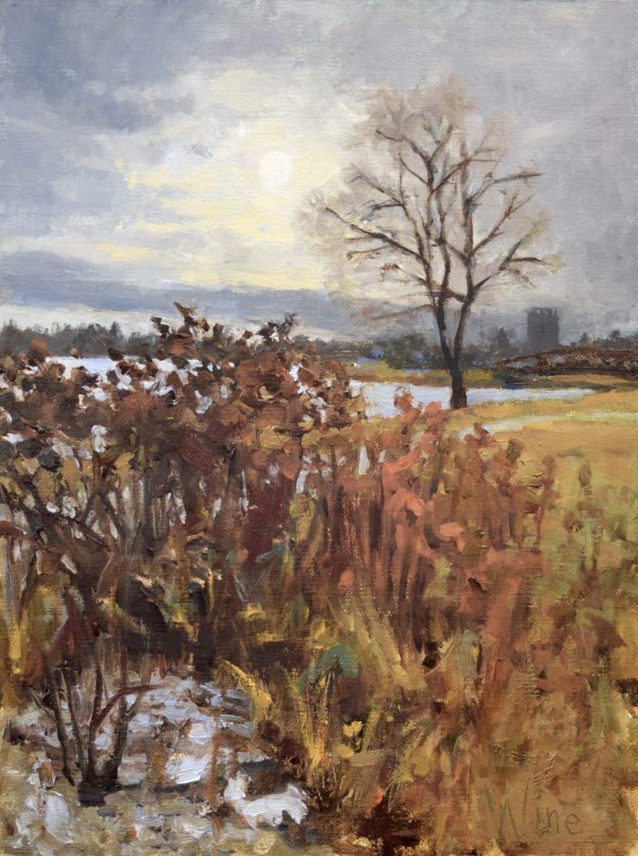 winter scene landscape oil painting denver colorado